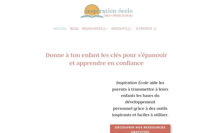 Screenshot of inspiration-ecole.com