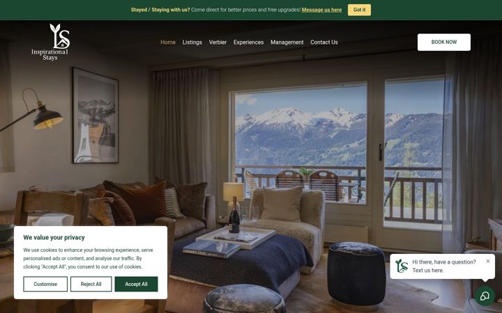 Screenshot of inspirational-stays.com