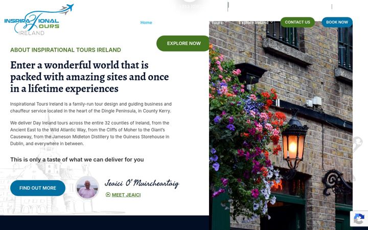 Screenshot of inspirationaltoursireland.com