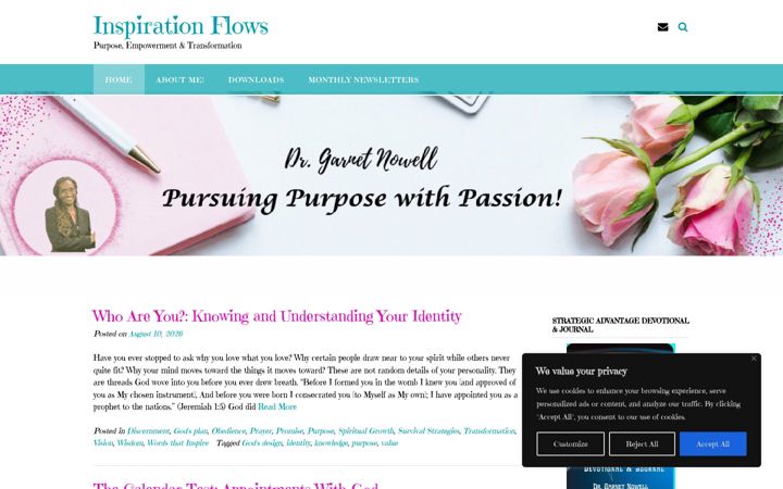 Screenshot of inspirationflows.com