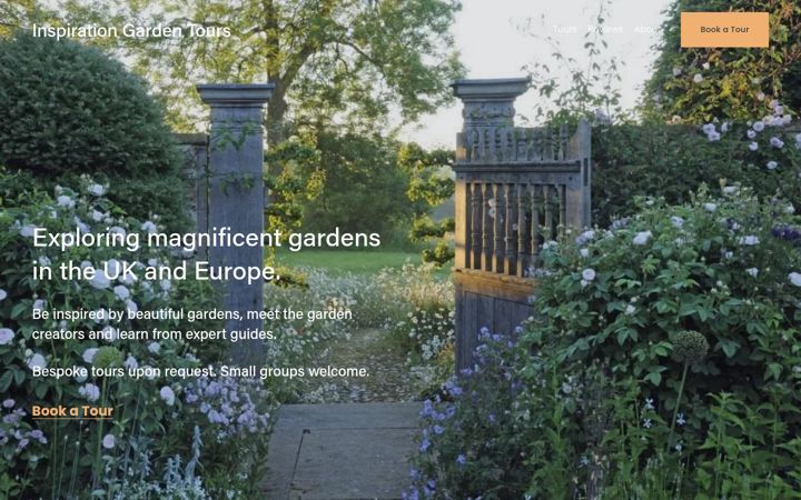 Screenshot of inspirationgardentours.co.uk