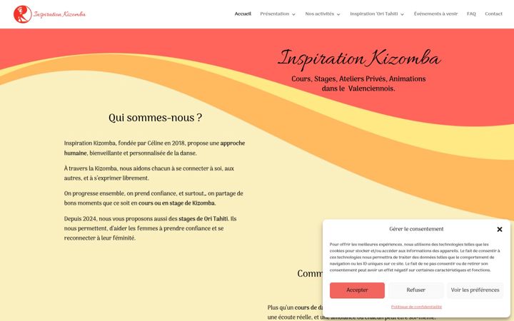 Screenshot of inspirationkizomba.fr