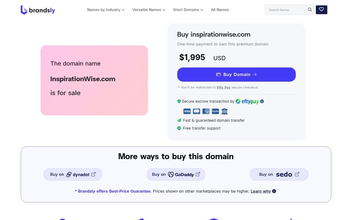 Screenshot of inspirationwise.com