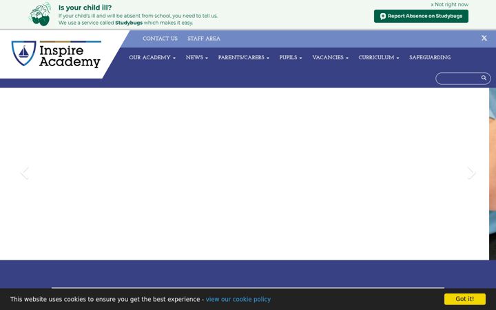 Screenshot of inspireacademy.org.uk