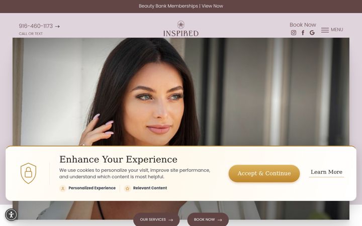 Screenshot of inspiredaestheticmedicine.com