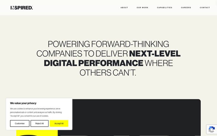 Screenshot of inspiredagency.co.uk