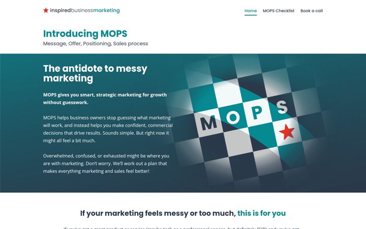 Screenshot of inspiredbusinessmarketing.com