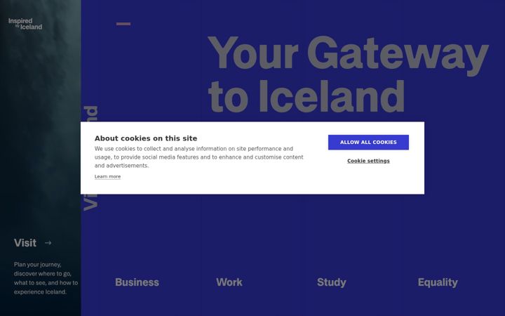 Screenshot of inspiredbyiceland.com
