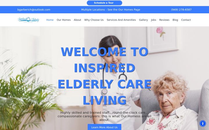 Screenshot of inspiredelderly.com