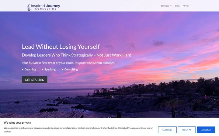 Screenshot of inspiredjourneyconsulting.com