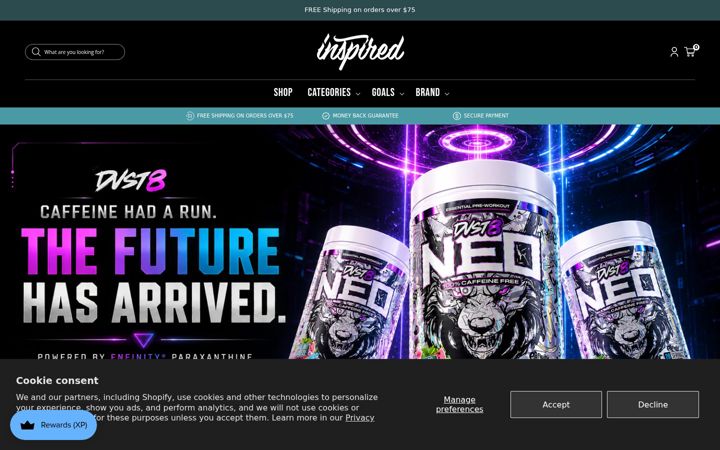 Screenshot of inspirednutraceuticals.com