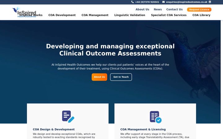 Screenshot of inspiredoutcomes.co.uk