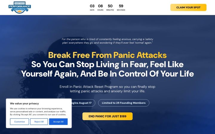 Screenshot of inspiredperformanceinstitute.com