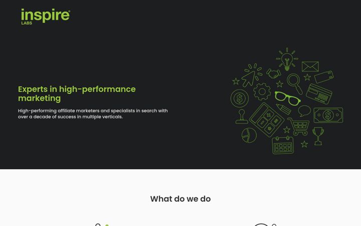 Kuvakaappaus sivustosta inspirelabs.co.uk