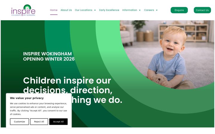 Screenshot of inspirenurseries.co.uk