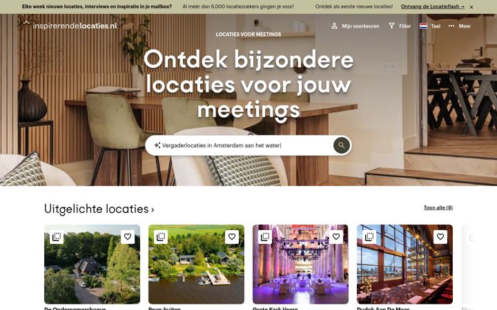 Screenshot of inspirerendelocaties.nl