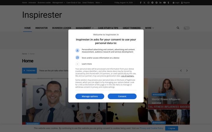 Screenshot of inspirester.com