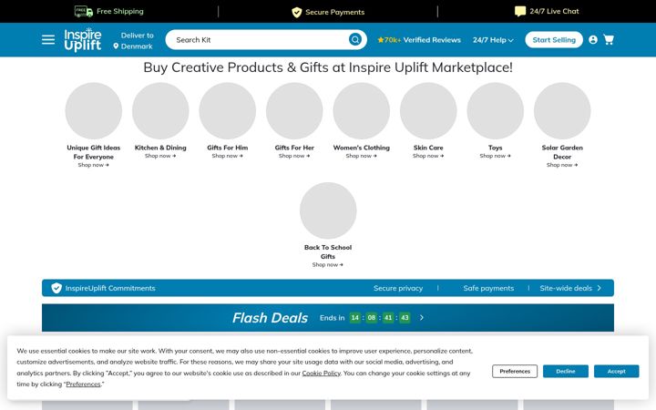 Screenshot di inspireuplift.com