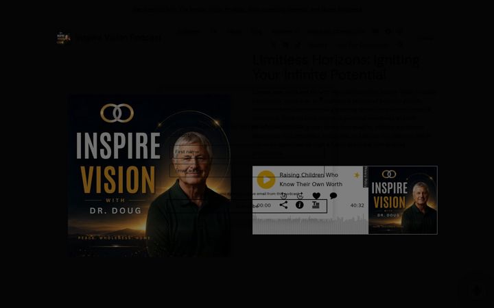 Screenshot of inspirevisionpodcast.com