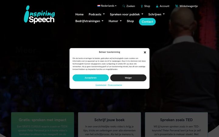Screenshot of inspiringspeech.be