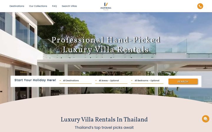 Screenshot of inspiringvillas.com