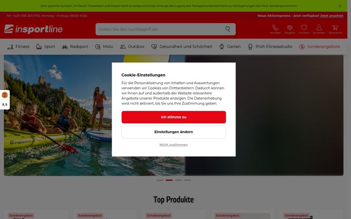 Screenshot of insportline.de