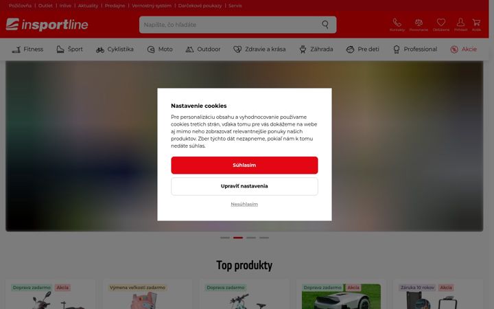 Screenshot of insportline.sk
