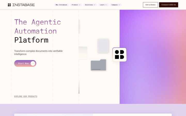 Screenshot of instabase.com
