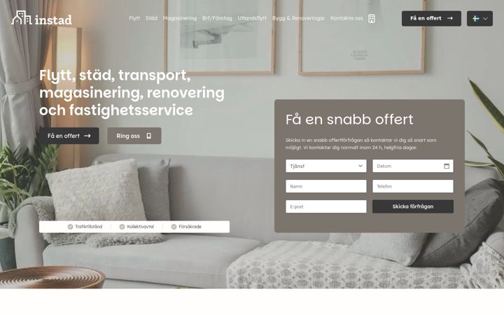 Zrzut ekranu instad.se