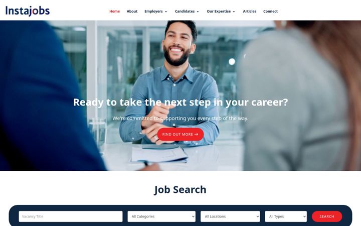 Screenshot of instajobsuk.com