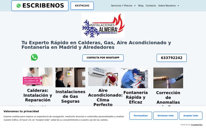 Screenshot of instalacionesalmeira.com