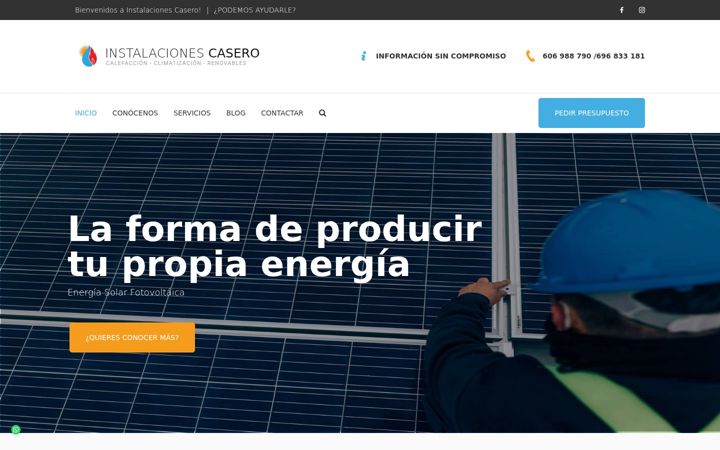 Screenshot of instalacionescasero.com