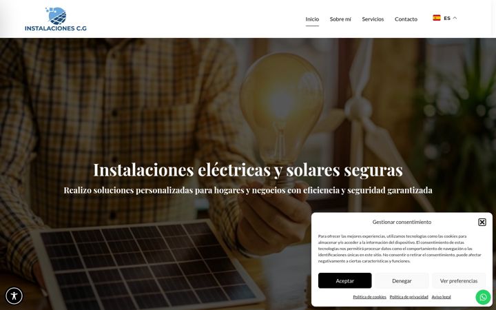 Screenshot of instalacionescg.com