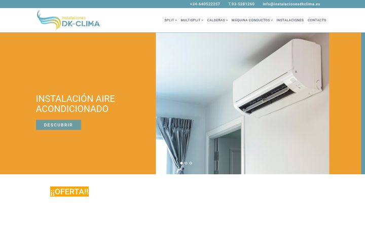Screenshot of instalacionesdkclima.es