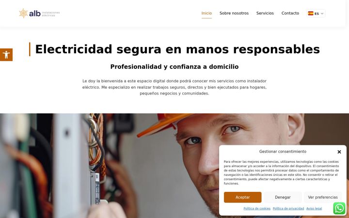 Screenshot of instalacioneselectricasalb.es