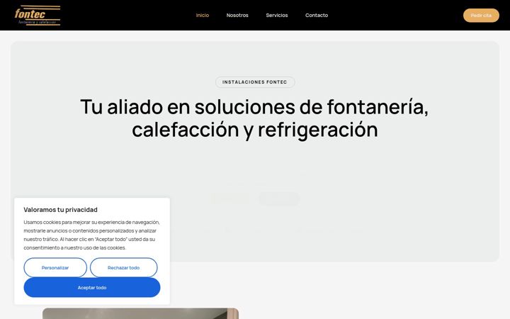Screenshot of instalacionesfontec.com