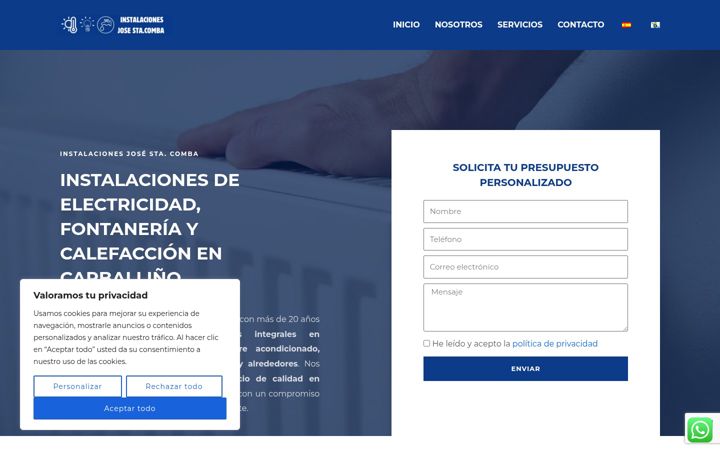 Screenshot of instalacionesjosesantacomba.com