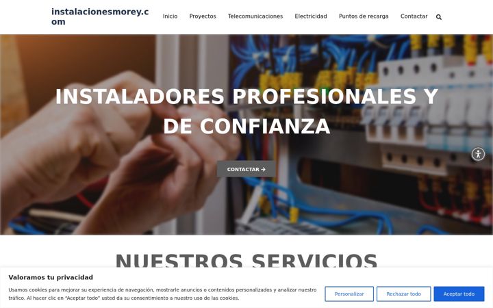 Screenshot of instalacionesmorey.com