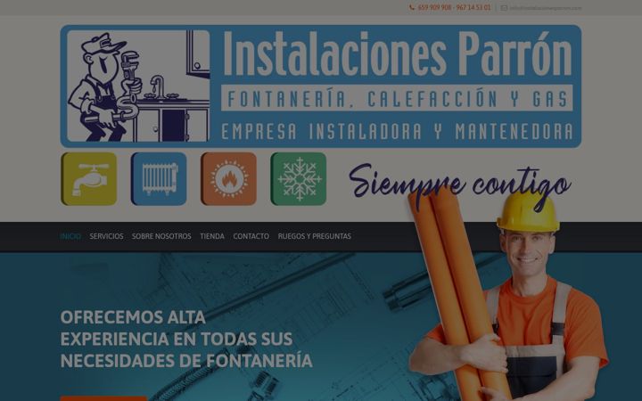 Screenshot of instalacionesparron.com