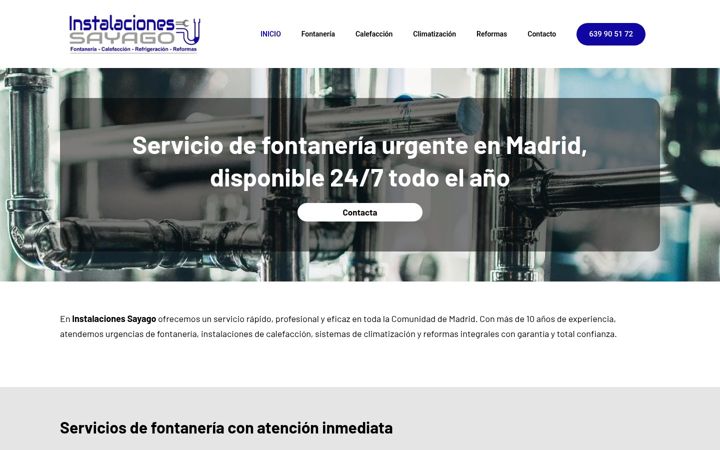 Posnetek zaslona instalacionessayago.es