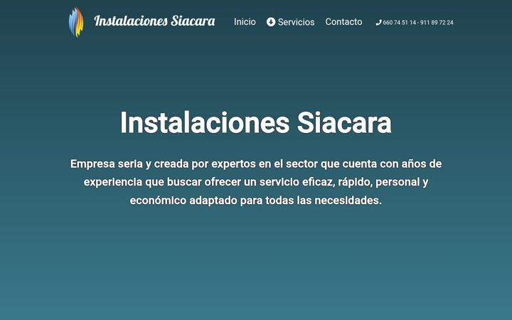 Screenshot of instalacionessiacara.com