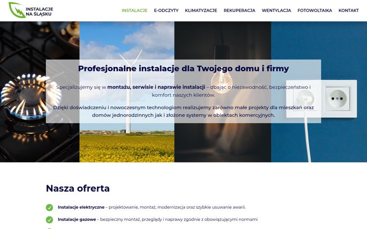 Snímek obrazovky instalacjenaslasku.pl