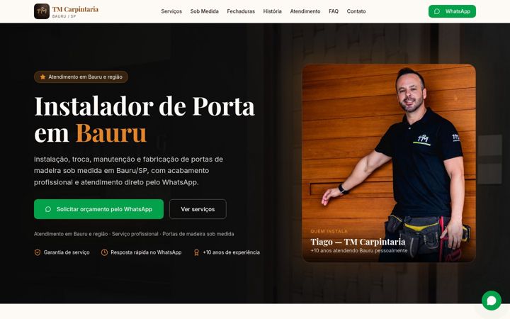 Screenshot of instaladordeportaembauru.com.br