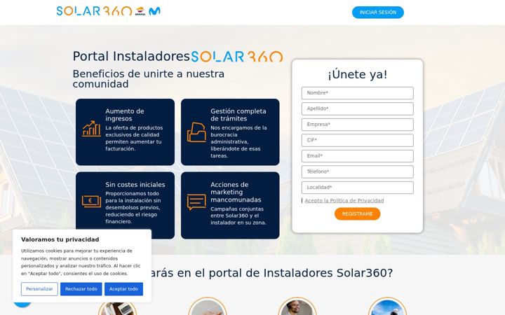 Screenshot of instaladorsolar360.es