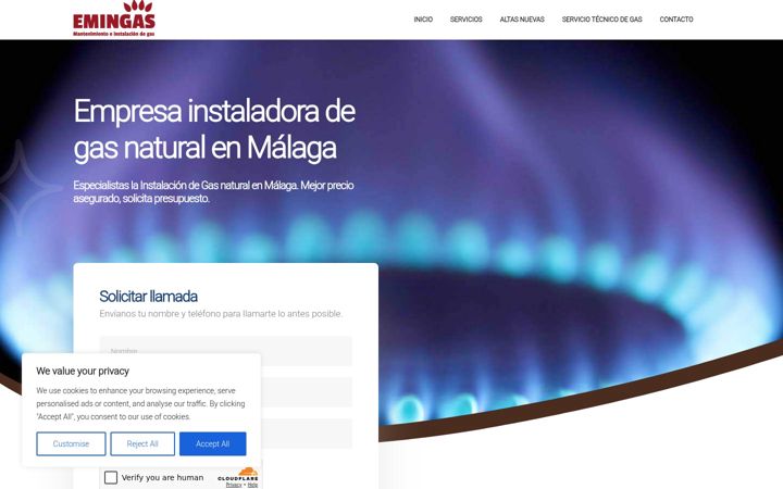Screenshot of instalargasnaturalmalaga.es