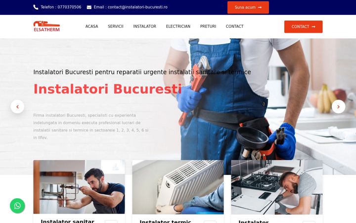 Screenshot of instalatori-bucuresti.ro