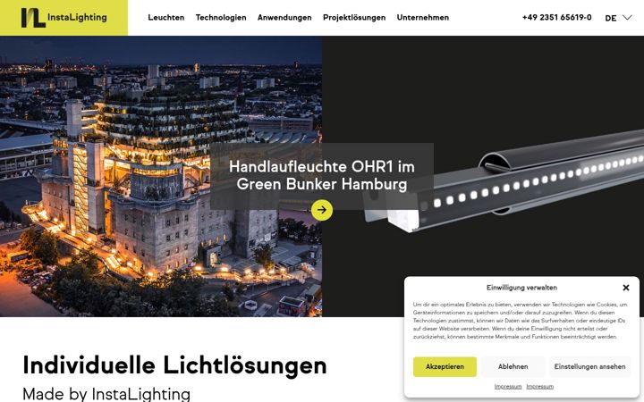 Screenshot of instalighting.de