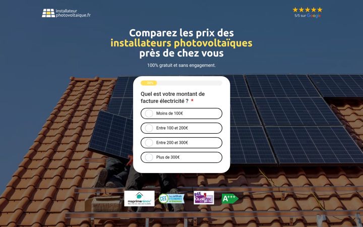 Screenshot of installateur-photovoltaique.fr