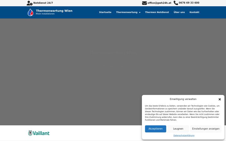 Screenshot of installateur-thermenwartung-wien.at