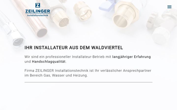 Screenshot of installateur-zeilinger.at